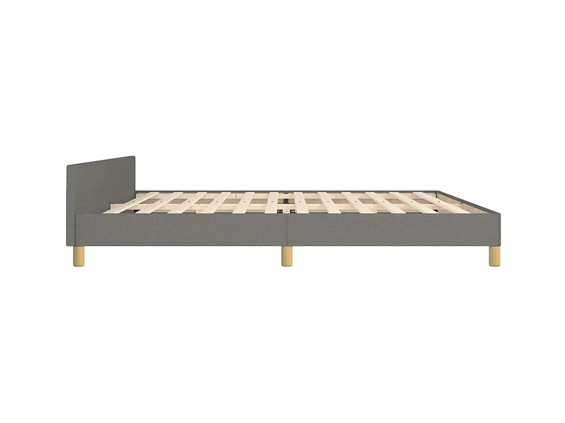 Struttura letto senza materasso tessuto grigio scuro 200x200 cm
