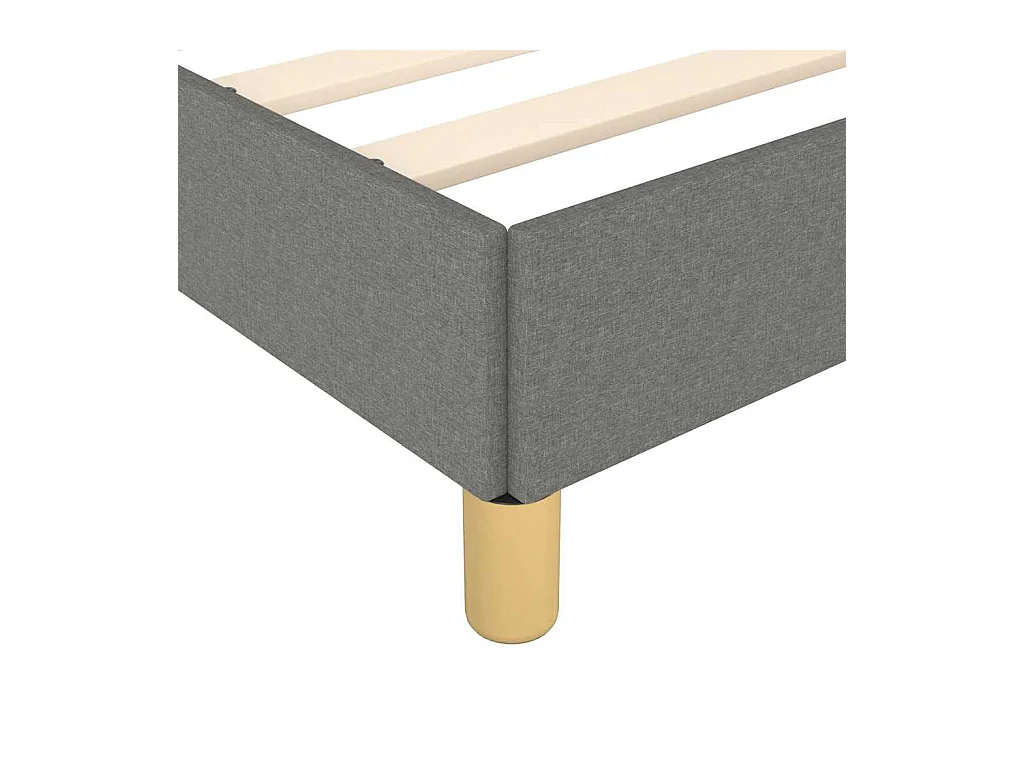 Struttura letto senza materasso tessuto grigio scuro 200x200 cm