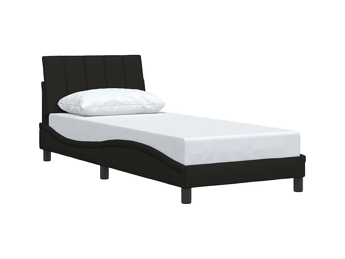 Bedframe zonder matras zwart 90x190 cm stof