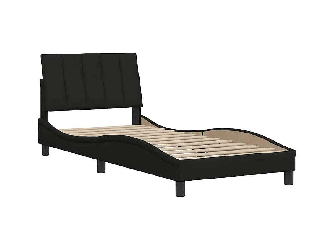 Bedframe zonder matras zwart 90x190 cm stof