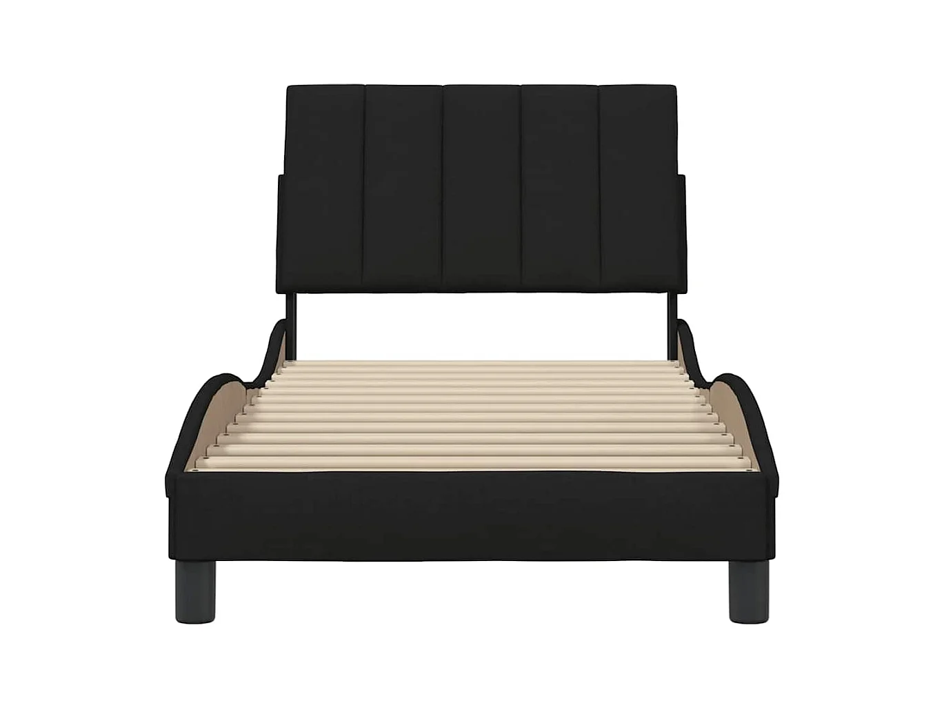 Bedframe zonder matras zwart 90x190 cm stof