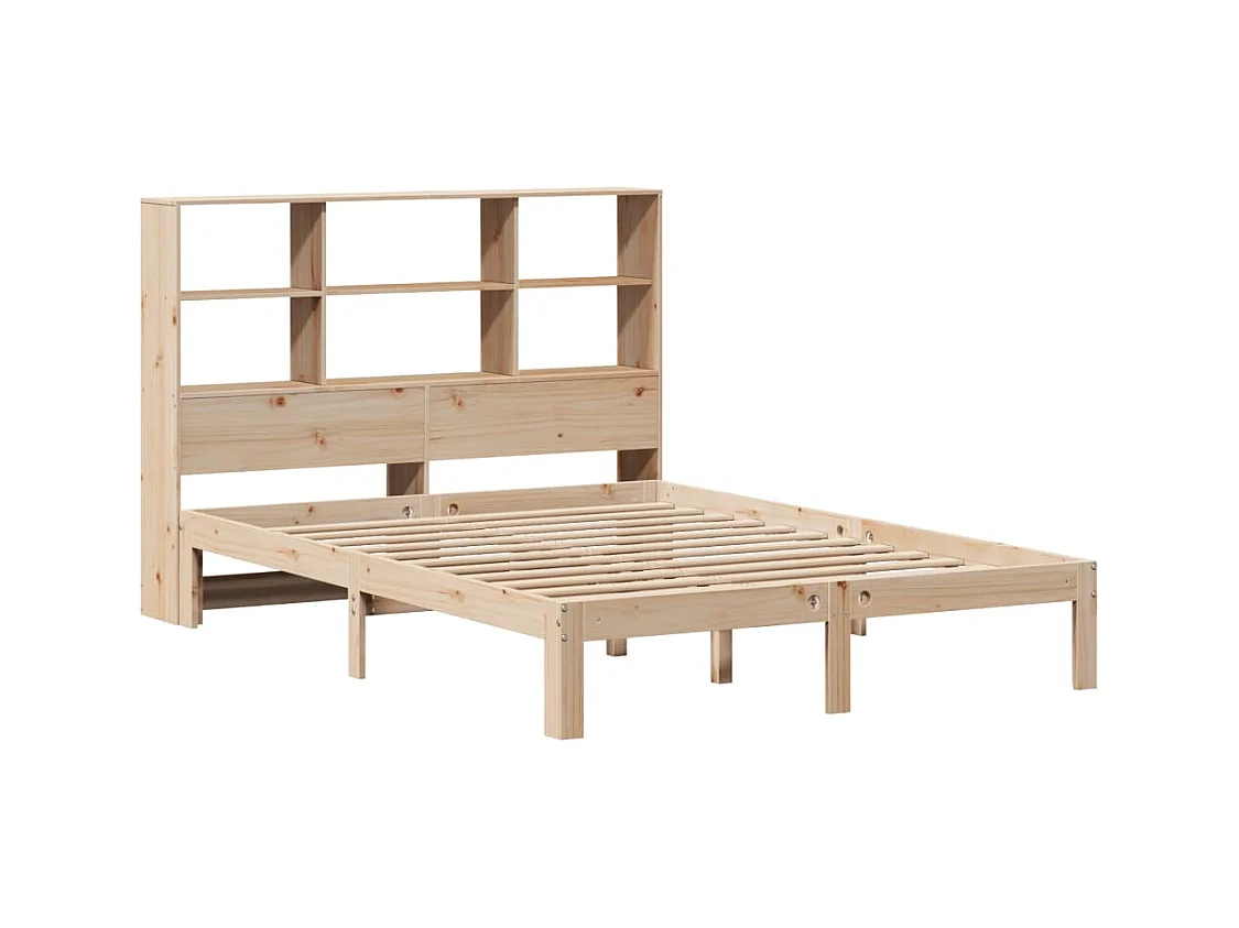 Cama biblioteca sin colchón 120x200 cm madera maciza de pino