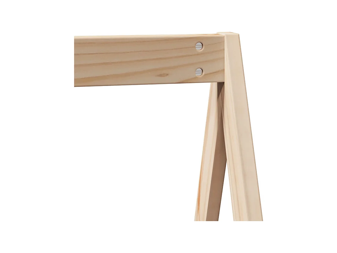 Hoogslaper zonder matras 75x190 cm massief grenenhout