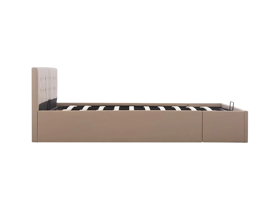 Bettgestell mit hydraulischem Stauraum Kunstleder 160x200 cm