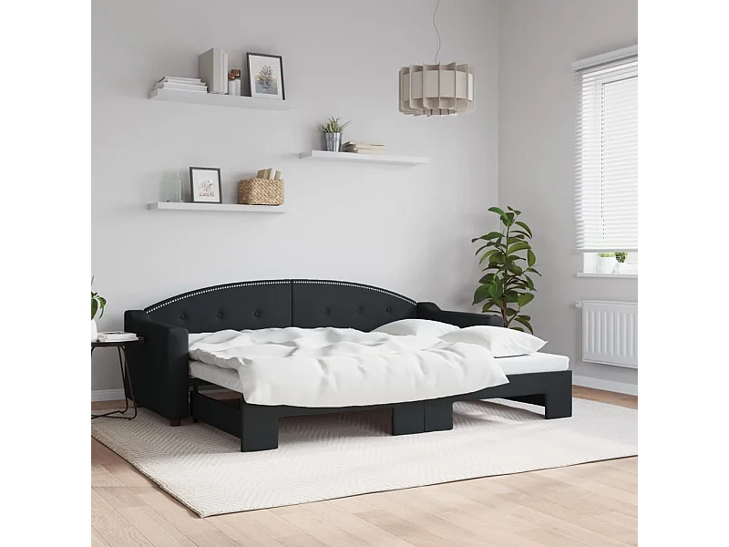 Lit de jour avec gigogne sans matelas 80x200 cm