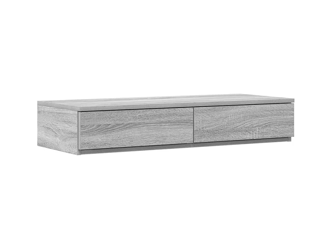 Struttura letto contenitore grigio Sonoma 236,5 x 90 x 31,5 cm
