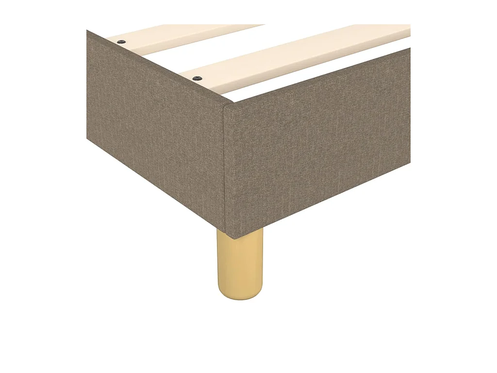 Estructura de cama sin colchón tela taupe 200x200 cm
