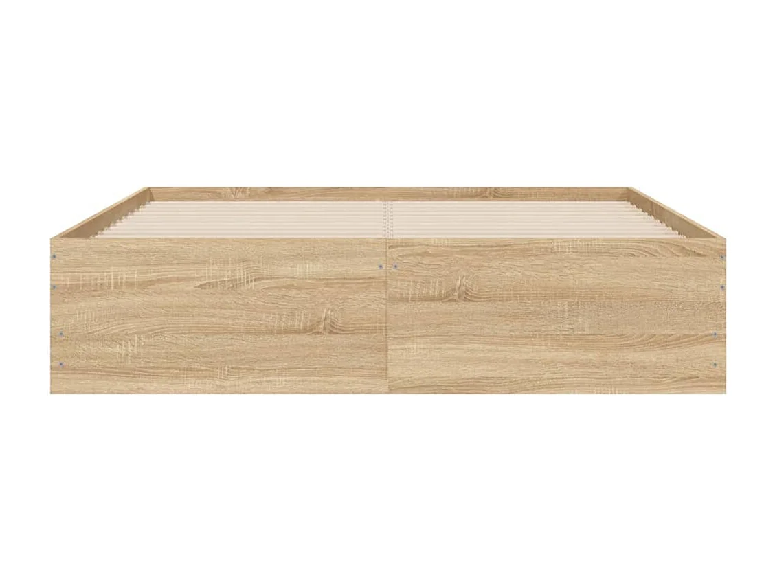 Struttura letto con cassetti senza materasso rovere sonoma 120x200 cm