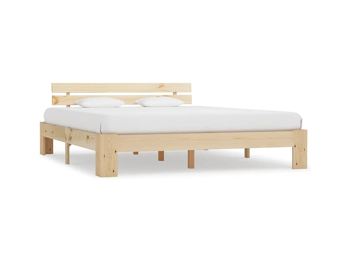 Estructura de cama sin colchón 180x200 cm madera maciza de pino