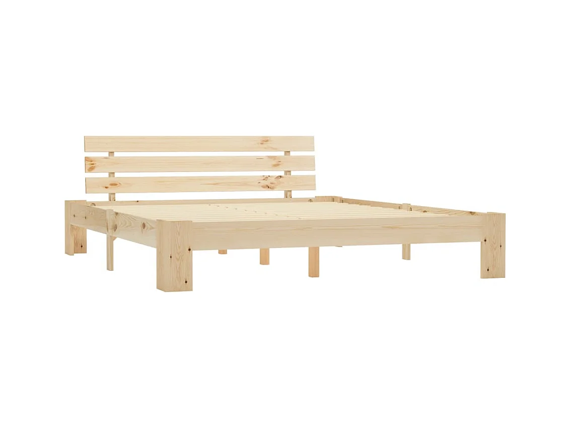 Estructura de cama sin colchón 180x200 cm madera maciza de pino