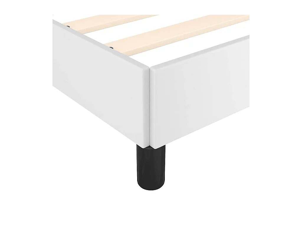 Cadre de lit avec tête de lit sans matelas blanc 120x200 cm