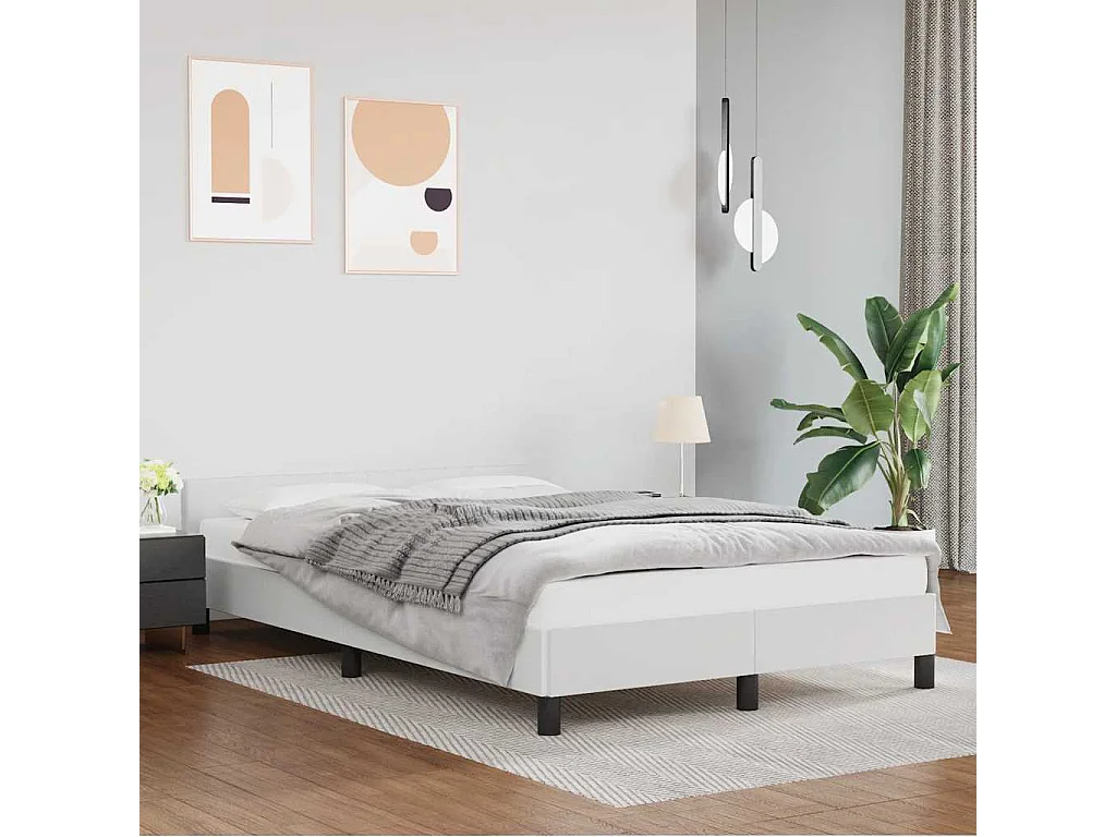 Struttura letto con testiera senza materasso bianco 120x200 cm