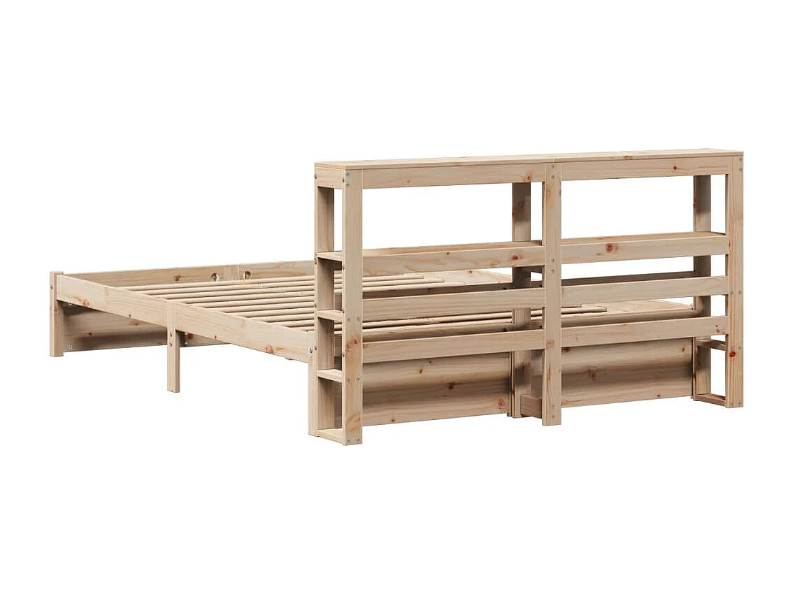 Estructura de cama con cabecero sin colchón 160x200 cm