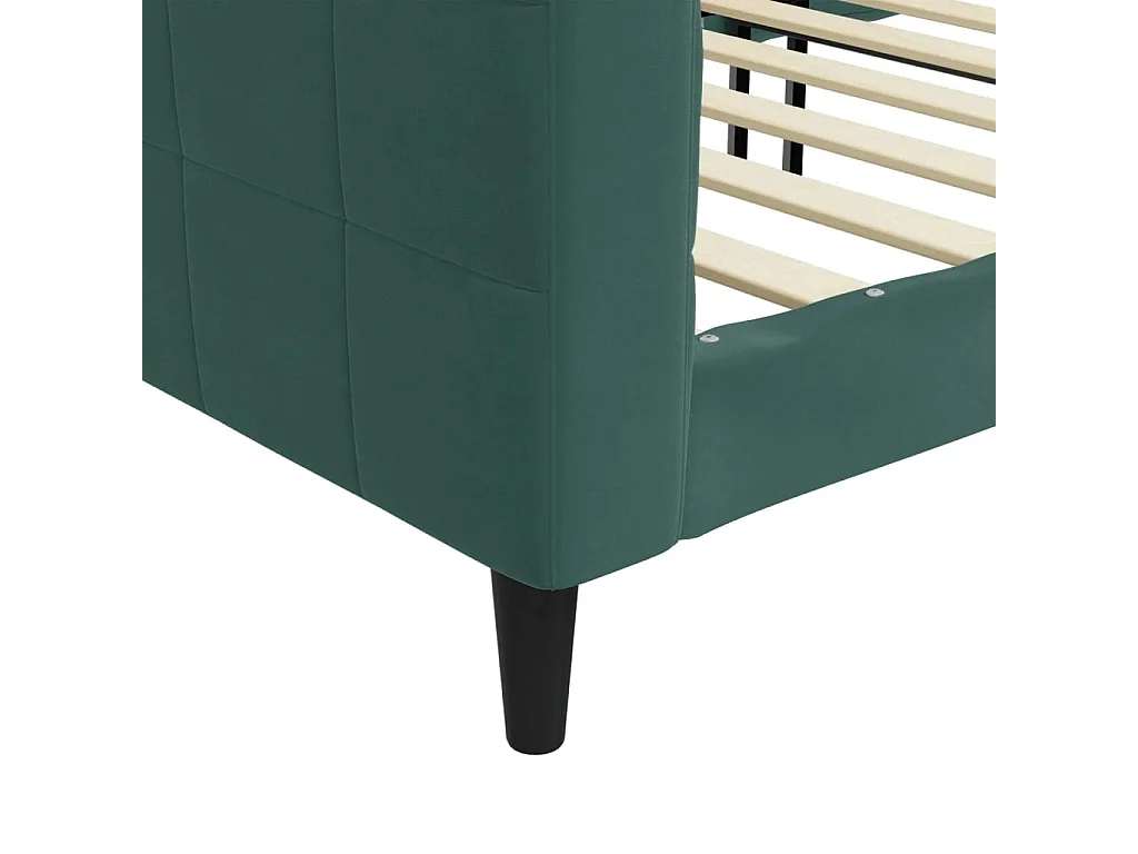 Daybed zonder matras donkergroen 80x200 cm fluweel