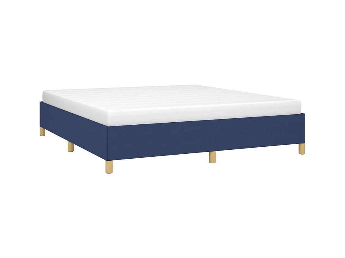 Struttura letto senza materasso tessuto blu 180x200 cm