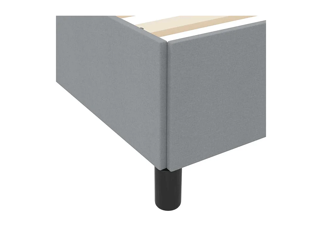 Letto boxspring grigio chiaro e nero 90 x 190 cm