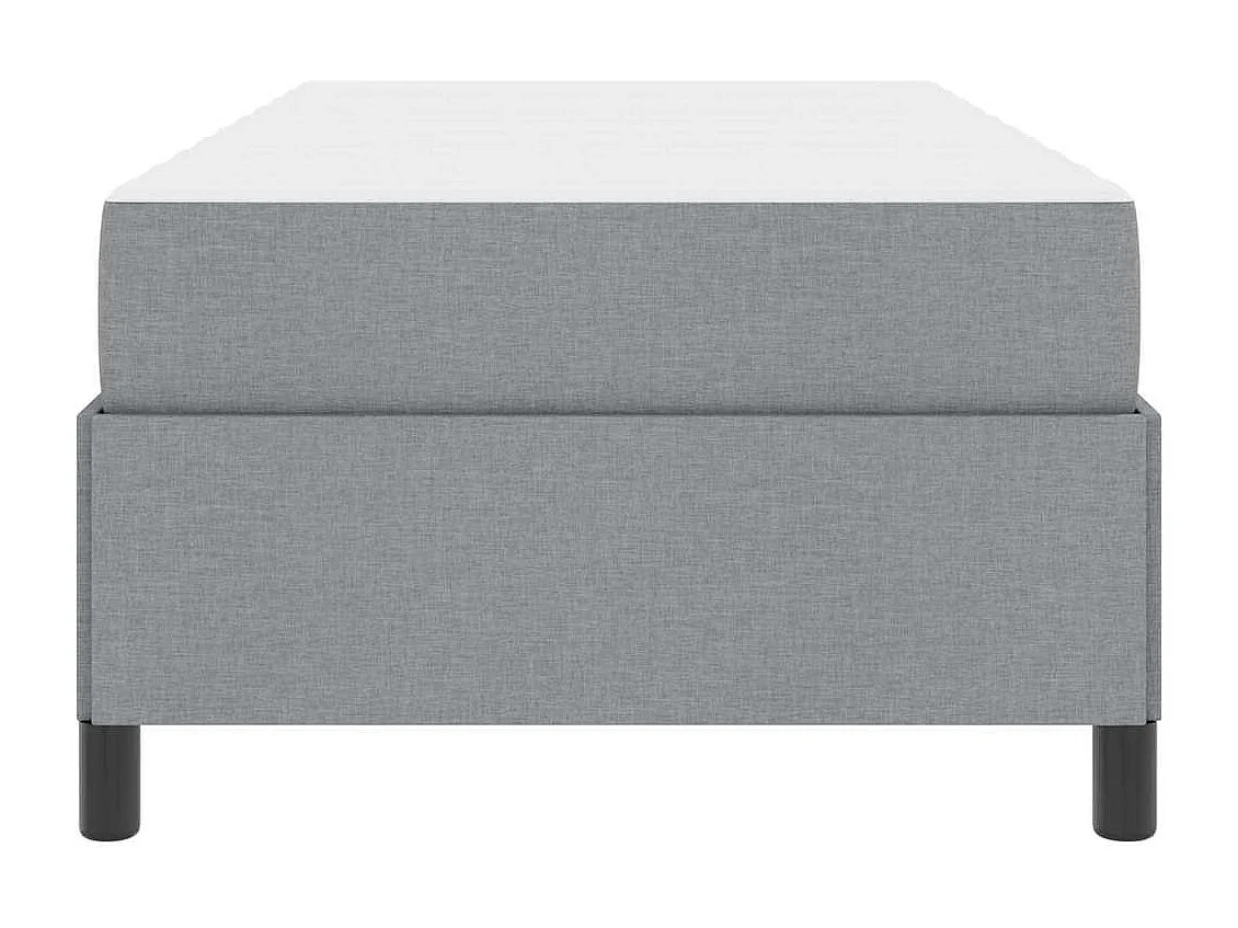 Lichtgrijs en zwart boxspringbed 90 x 190 cm