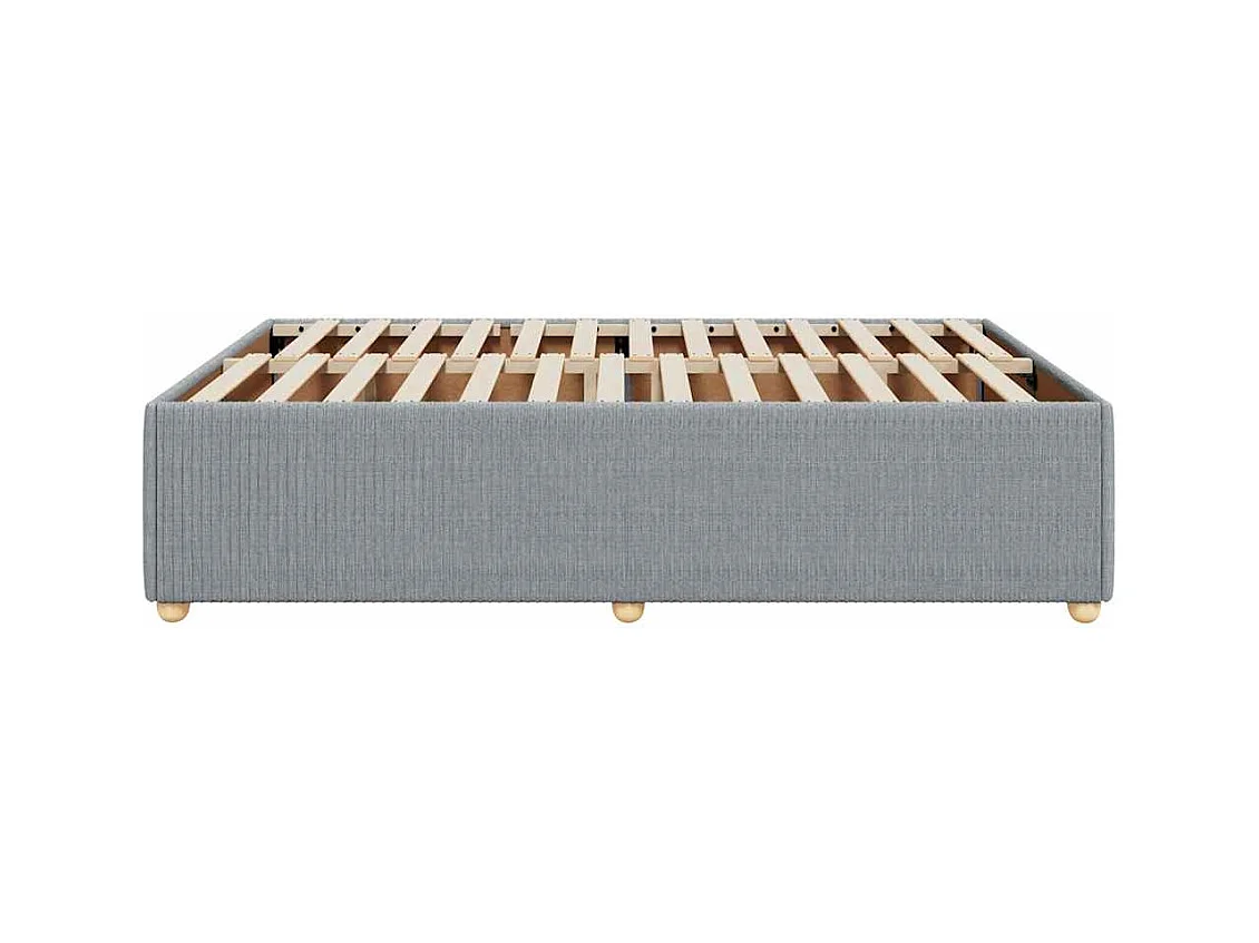 Bedframe zonder matras lichtgrijs 140x190 cm stof