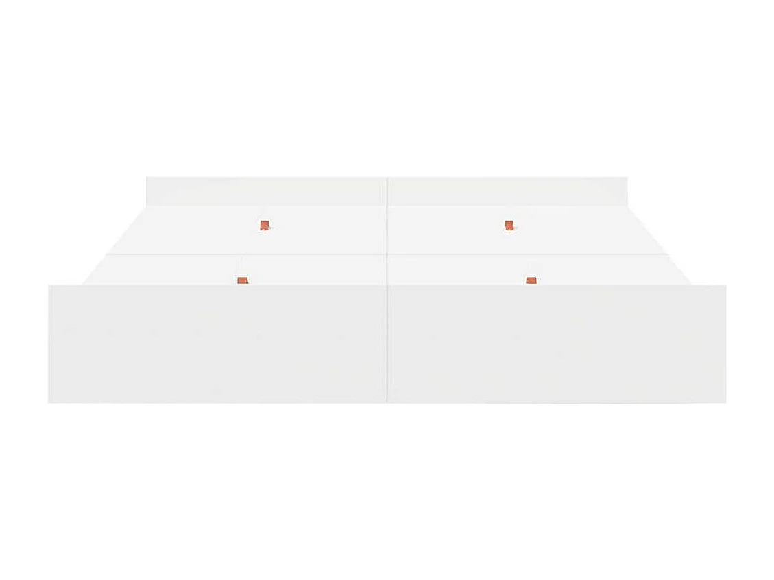 Struttura letto con contenitore e testiera Bianco 140 x 200 cm