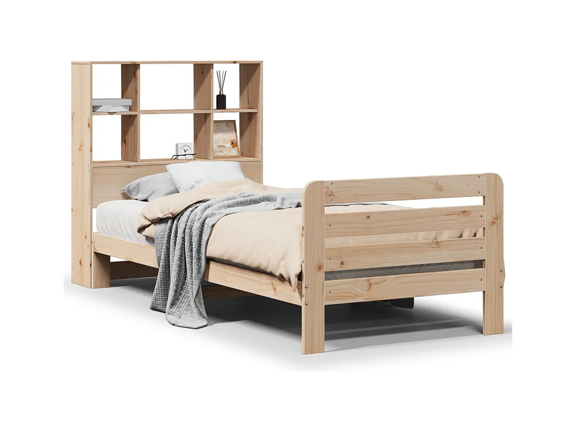Cadre de lit sans matelas 90x190 cm bois de pin massif