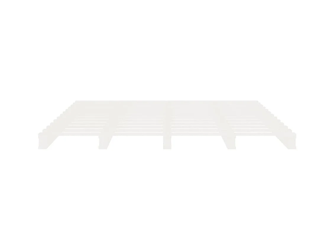 Estructura de cama sin colchón blanca 180x200 cm madera maciza de pino