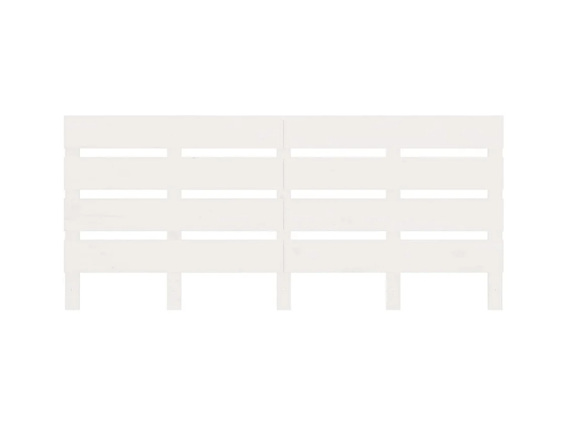 Estructura de cama sin colchón blanca 180x200 cm madera maciza de pino