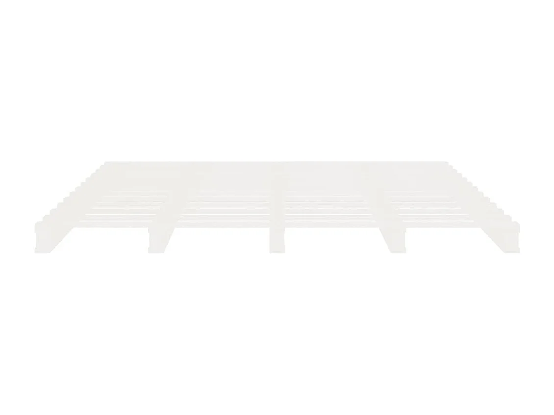 Cadre de lit sans matelas blanc 180x200 cm bois massif de pin