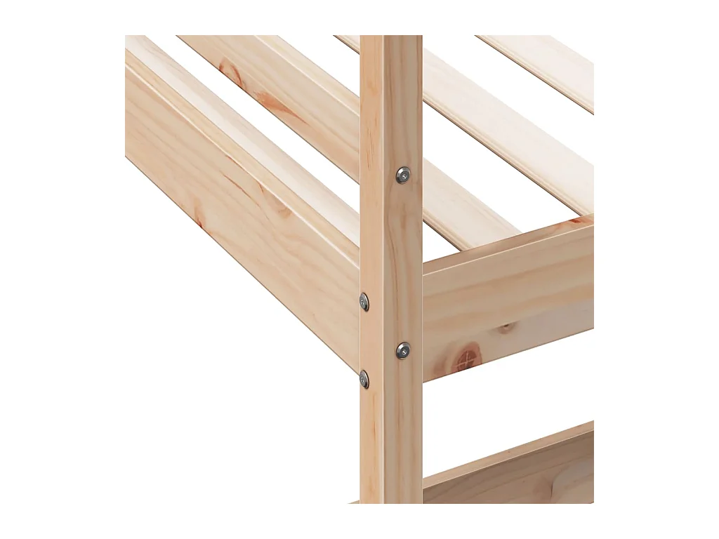 Lit superposé sans matelas 100x200 cm bois massif de pin