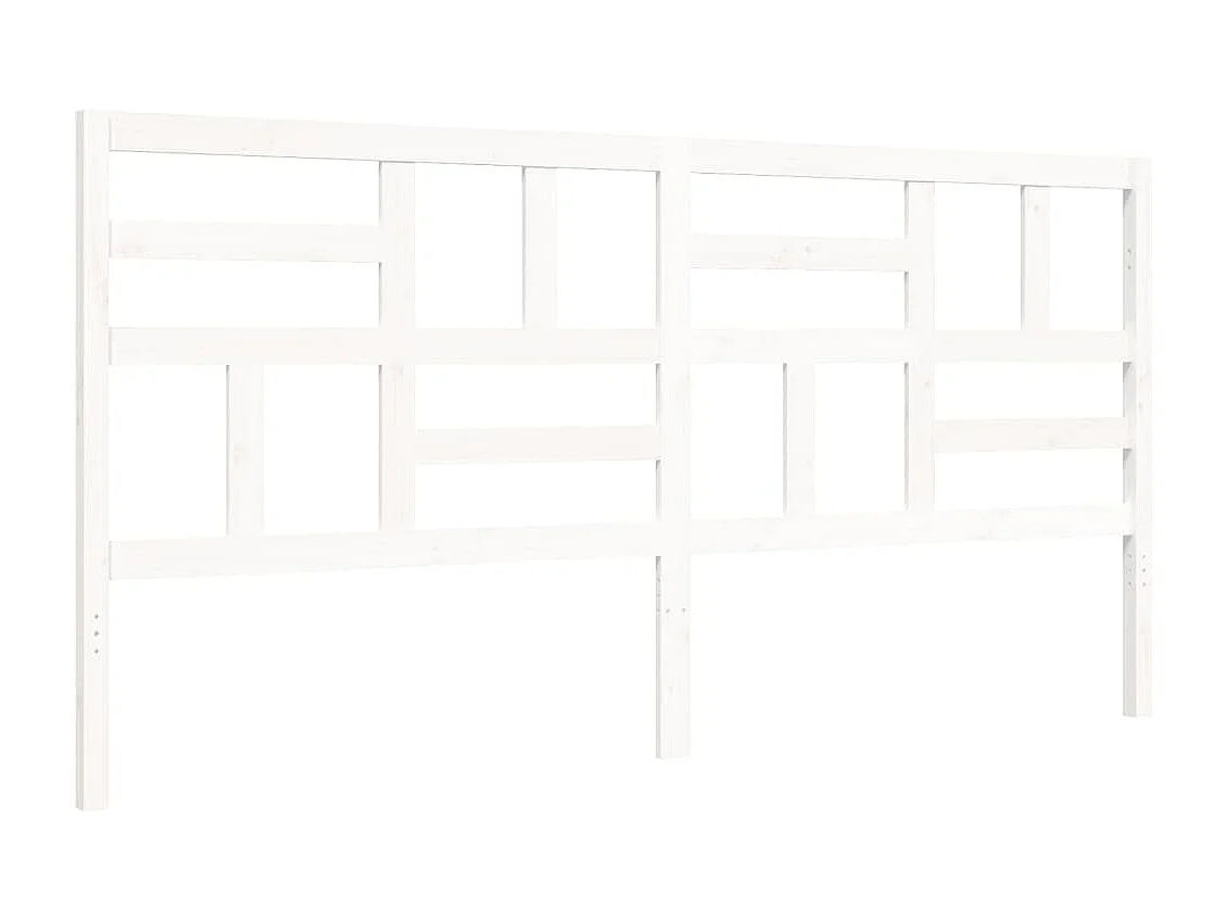 Estructura de cama sin colchón blanca 200x200 cm madera maciza