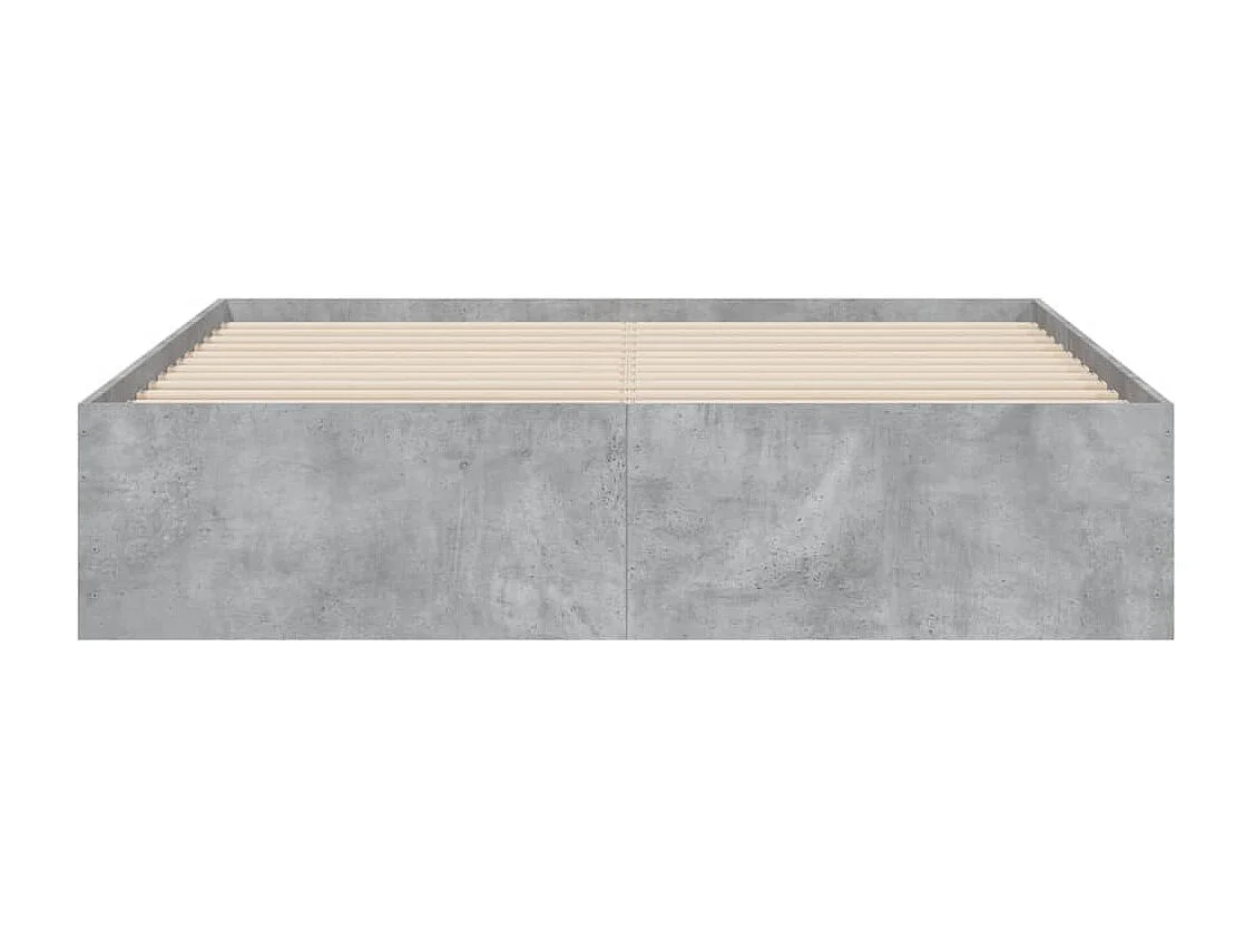 Struttura letto con cassetti senza materasso grigio cemento 150x200 cm