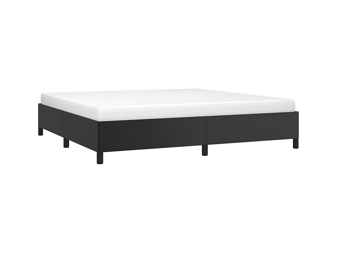 Struttura letto senza materasso nero 200x200 cm similpelle