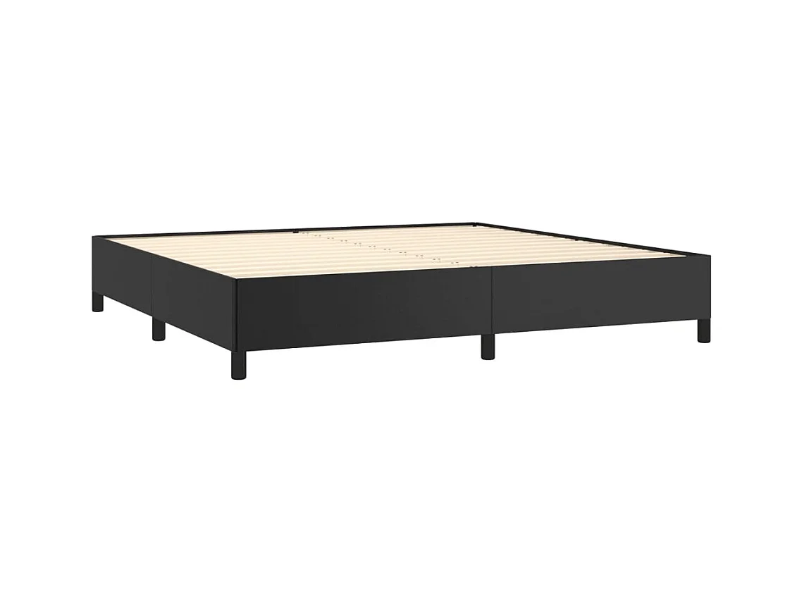 Struttura letto senza materasso nero 200x200 cm similpelle