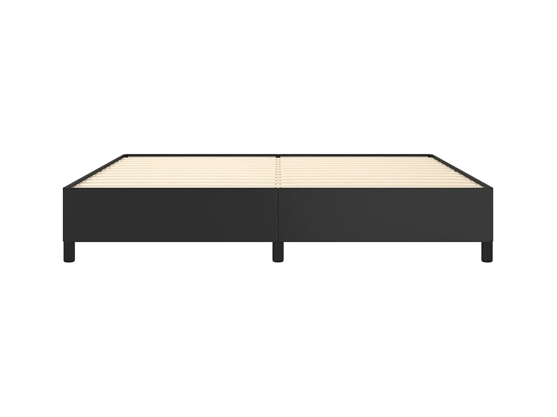 Struttura letto senza materasso nero 200x200 cm similpelle