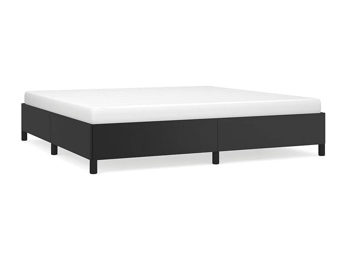 Cadre de lit sans matelas noir 200x200 cm similicuir