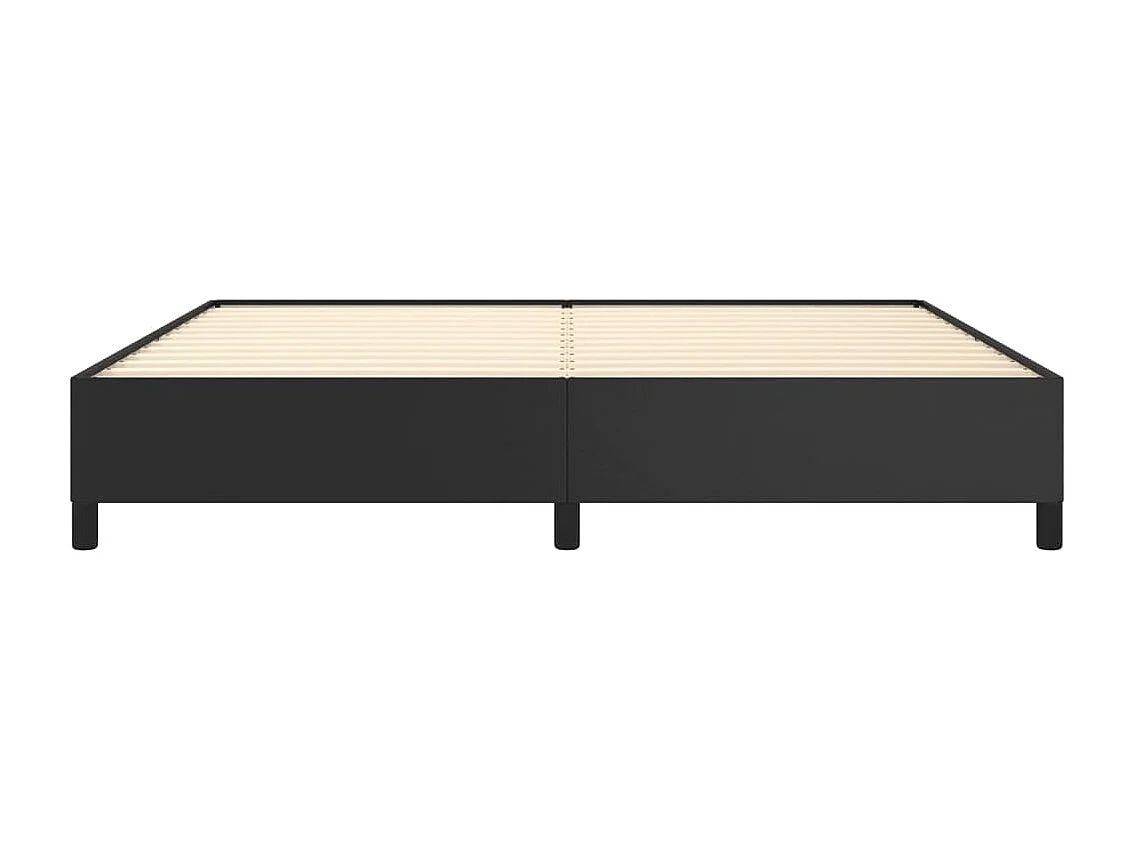 Cadre de lit sans matelas noir 200x200 cm similicuir