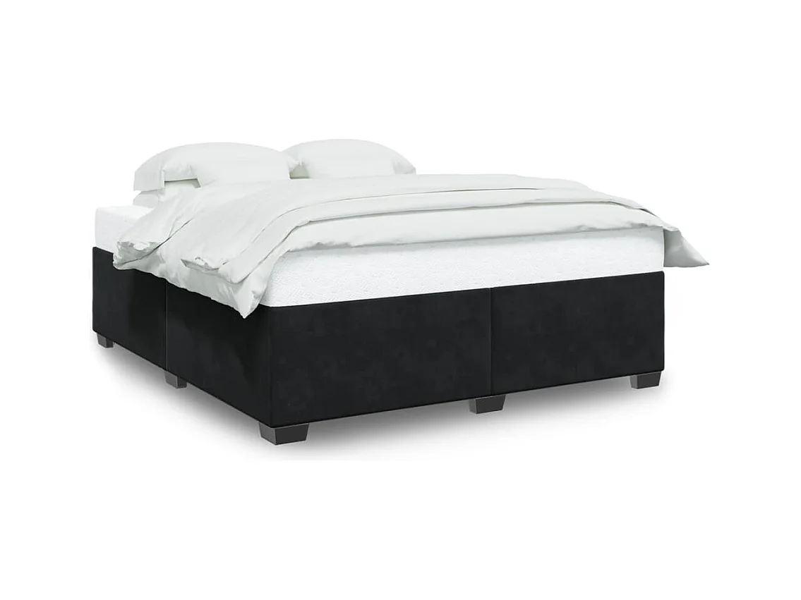 Bettgestell ohne Matratze schwarz 200x200 cm Samt