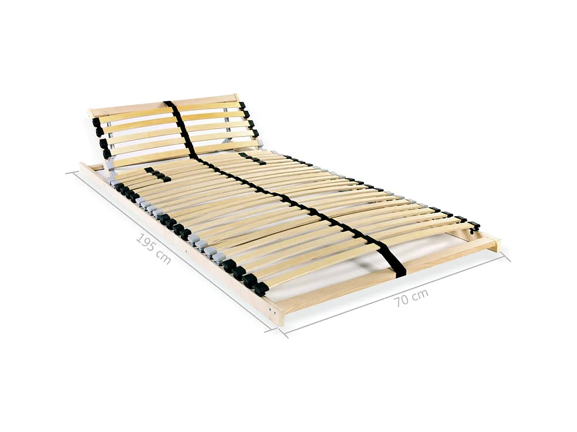 Lattenbodems zonder matras 2 stuks met 28 latten 70x200 cm