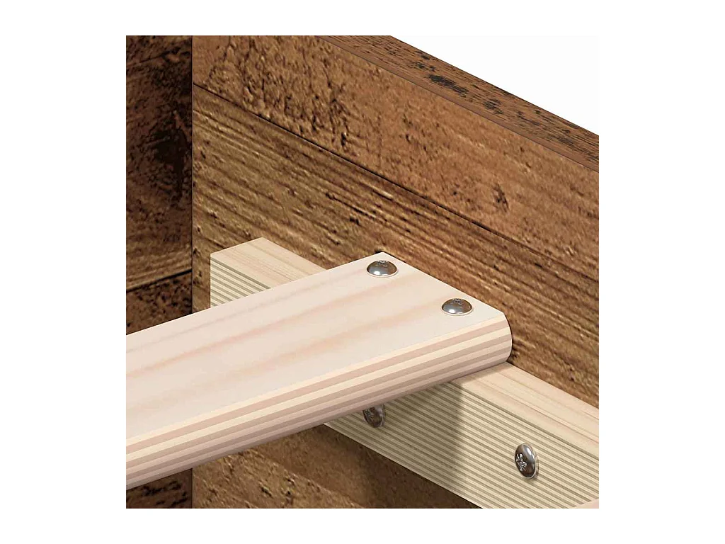 Struttura letto con cassetti con cassetto Legno antico 140 x 190 cm