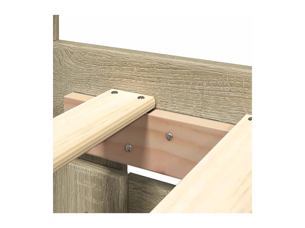 Bedframe hoofdbord zonder matras sonoma eiken 160x200 cm