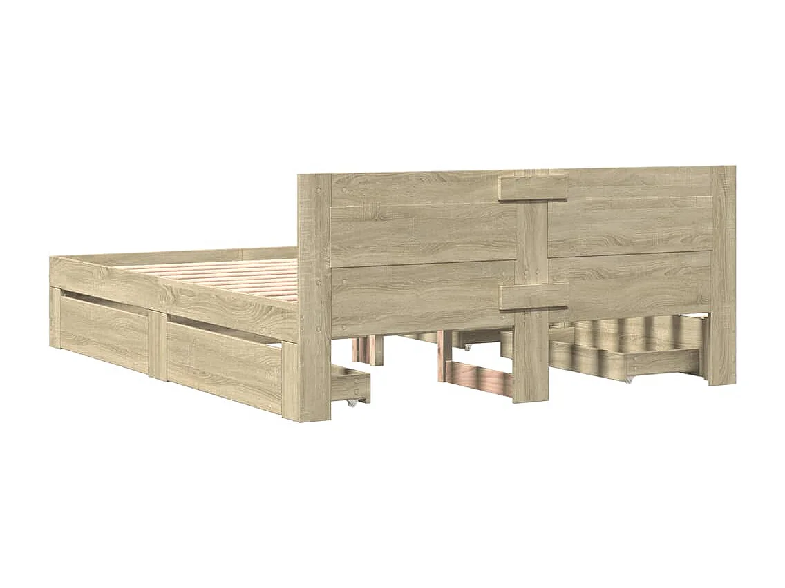 Testiera letto senza materasso rovere sonoma 160x200 cm