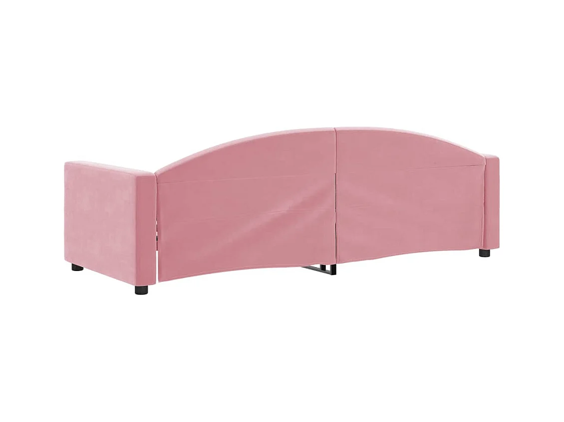Dagbed zonder matras roze 80x200 cm fluweel