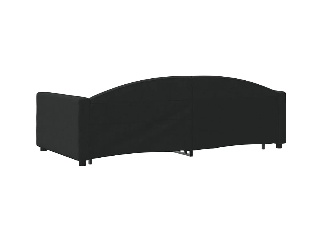 Dagbed met onderschuifbed en lades zonder matras zwart 100x200cm