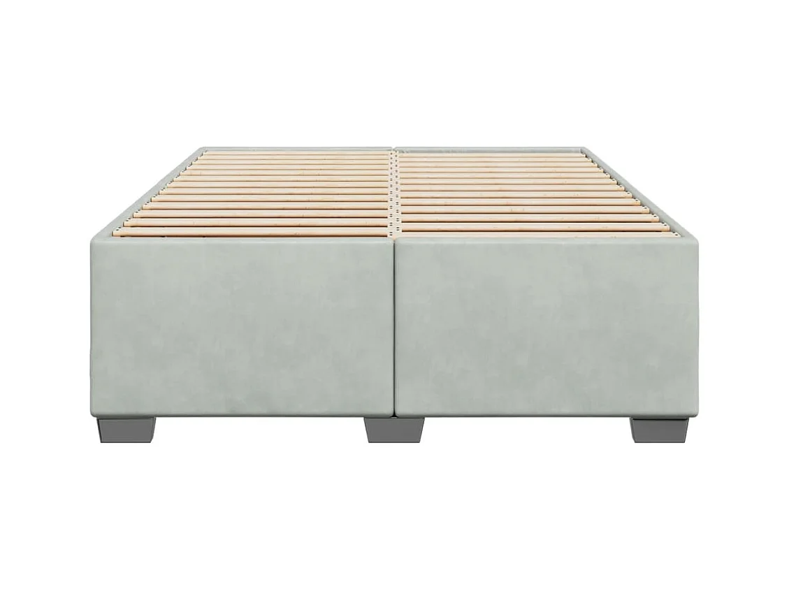 Bettgestell ohne Matratze hellgrau 160x200 cm Samt