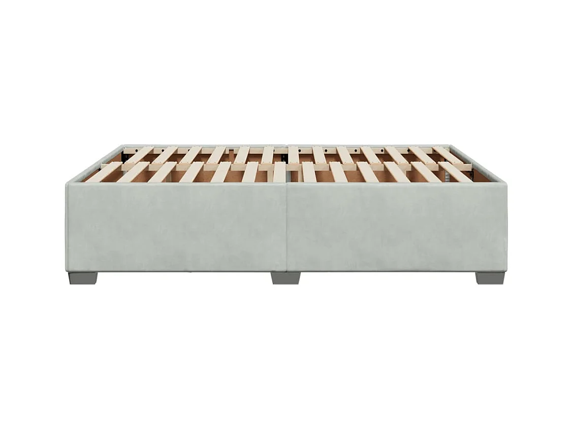 Bettgestell ohne Matratze hellgrau 160x200 cm Samt