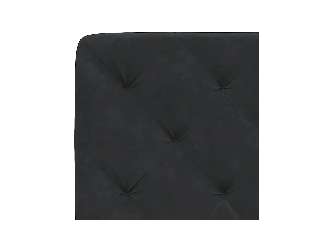 Cadre de lit sans matelas noir 140x190 cm velours