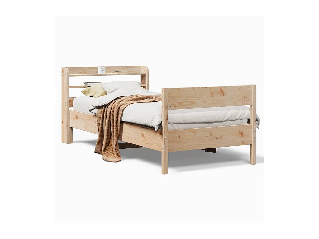 Bedframe zonder matras 75x190 cm massief grenenhout