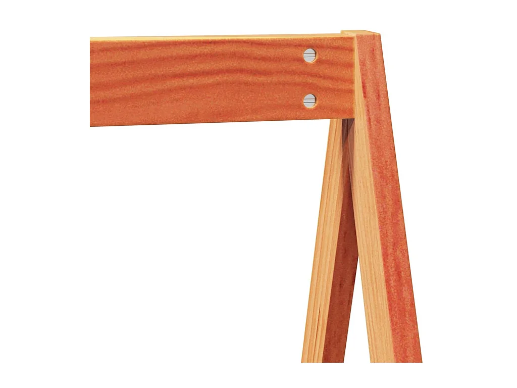 Stapelbed zonder matras bruin gewaxt 75x190 cm massief grenen