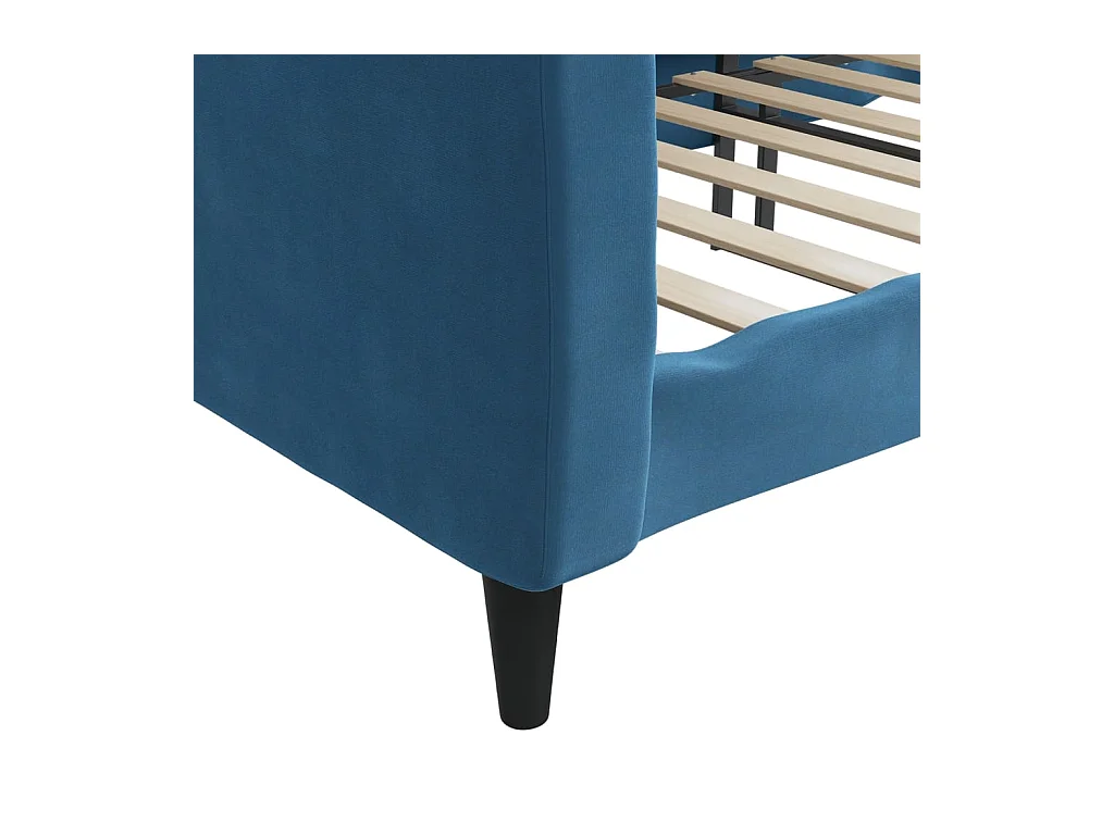 Daybed zonder matras blauw 100x200 cm fluweel