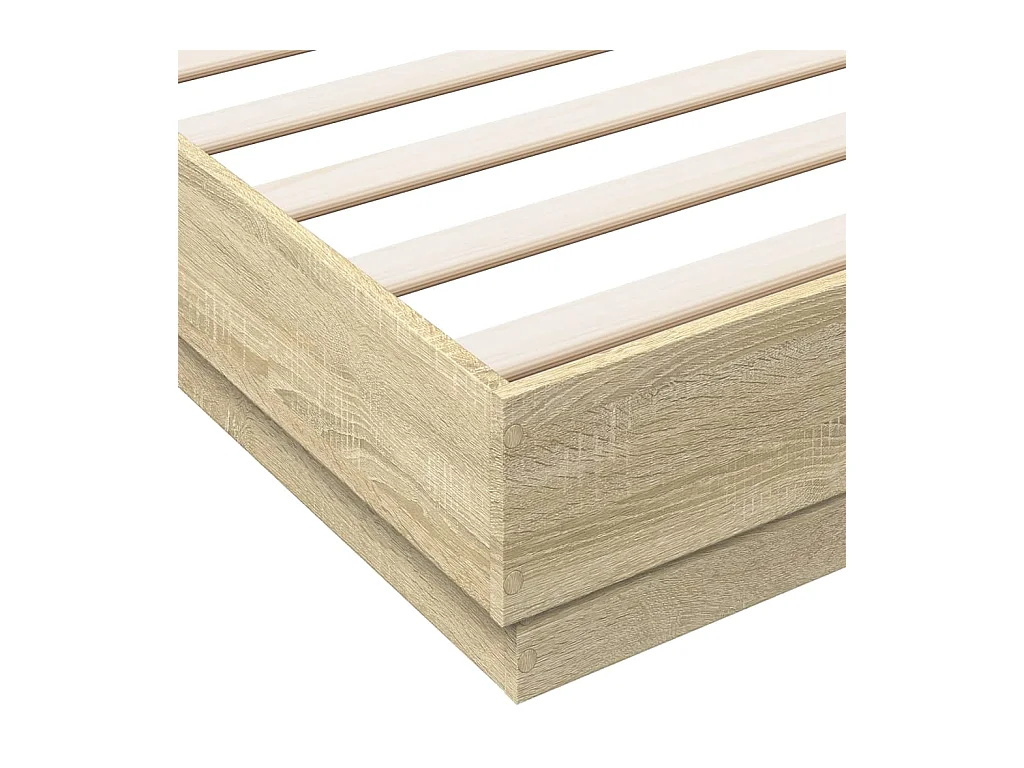 Bettgestell ohne Matratze Sonoma Eiche 200x200 cm