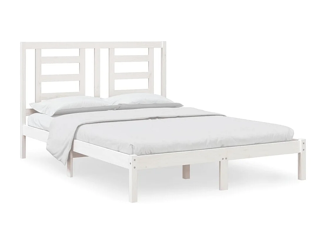 Bedframe zonder matras wit 140x200 cm massief grenenhout